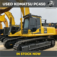 Excavatrice sur chenilles Komatsu PC450 de 45 tonnes, grande pelle minier lourde avec moteur SAA6D125E5, excavatrice de construction japonaise d'occasion
