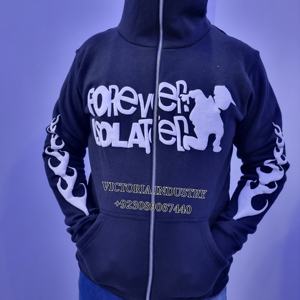 Sweats à capuche en coton 100% coton Sun Faded Puff Sweats à capuche imprimés Sweats à capuche brodés personnalisés - Product Image 6