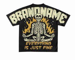 T-shirt surdimensionné uni de haute qualité avec broderie à l'écran T-shirt personnalisé vierge à col rond en coton pour hommes - Product Image 5