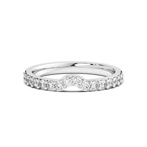 Round Cut Curved Eternity Band Para Mujer - Product Image 4