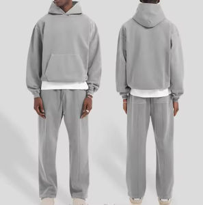 Venta caliente al por mayor de los hombres de algodón de gran tamaño Pullover Plain Jogging Puffer Chándales Plain Heavy Weight Fleece Chándal - Product Image 1