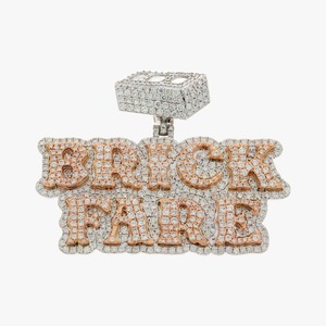 Pendentif Hip Hop unisexe en or blanc/jaune 10 carats avec diamants naturels de 15,08 carats, certifié IGI, plaqué rhodium, chaîne fine, cadeau, fête - Product Image 4