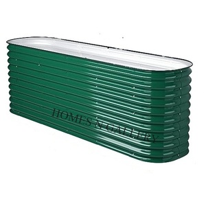 High Quality New Finishing Metal Galvanize Antique Oval Shape Outdoor Garden <b>Raised</b> Bed Kit <b>Planter</b> Box At Low Price From India - Product Image 3