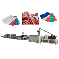 Plástico PVC ASA PMMA corrugado azulejo de techo que hace la máquina de extrusión tablero de techo que forma la línea de producción