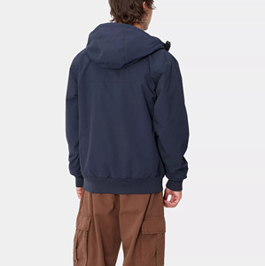 Veste en nylon légère et décontractée de grande taille pour hommes, coupe-vent à capuche en fourrure imperméable et respirant, avec fermeture à glissière - Product Image 6