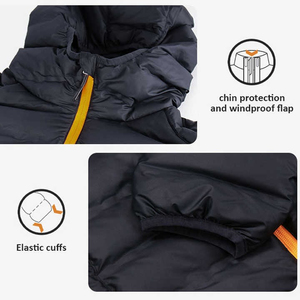 Veste matelassée à capuche en coton polyester décontractée avec logo personnalisé brodé sur le devant, service OEM unisexe 2025 - Product Image 6
