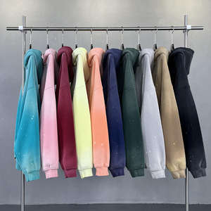 เสื้อฮู้ดดี้ทรงโอเวอร์ไซส์ Sun Fade ผ้าหนา 460 GSM ล้างสีแบบ Acid Wash ทรงปกติ ผ้าฝ้าย 100% เสื้อฮู้ดดี้สตรีทแวร์สำหรับฤดูหนาว เหมาะสำหรับผู้ชายและผู้หญิง - Product Image 2