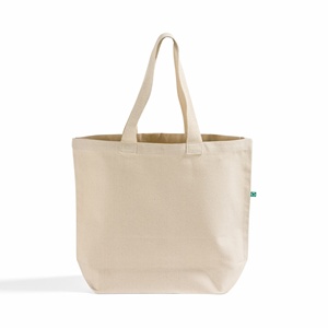 All-Day Tote Recycled Canvas Trendy Eco-Friendly Beach <b>Bag</b> <b>Long</b> Handle Screen Heat Transfer for Daily Use Foods Advertising - Product Image 1