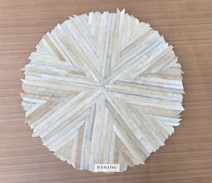 แผ่นรองจานลายหนังวัวแบบเย็บปะติดสำหรับตกแต่งห้องครัวแผ่นรองจานหนังตกแต่งโต๊ะของขวัญแบบชนบทสำหรับเป็นของขวัญให้เขาตกแต่งบ้านไร่ - Product Image 1