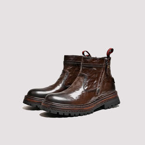 Chaussures mocassins en cuir de veau avec détails cousus à la main et soutien de la voûte plantaire, chaussures de ville pour hommes - Product Image 3