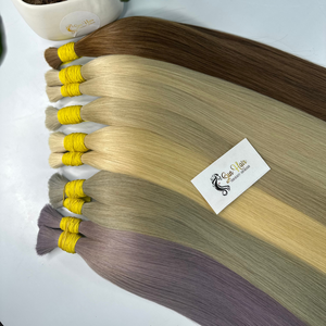 Extensions de cheveux humains vierges vietnamiens lisses et soyeux de couleur personnalisée de Sun Hair Company, super double trame, vente en gros - Product Image 2