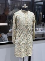 Kurta de luxe pour homme, gaufré, pour mariage, vêtement ethnique de créateur |   Tenue de fête Indo-Occidentale pour le marié, vente en gros, en stock, livraison en 7 jours