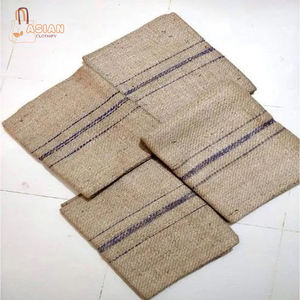 Sacs en jute sergé 100 % naturel de haute qualité, motif dessin animé, logo personnalisé, fermeture à pression, pour l'emballage du riz, du cacao, du café et du maïs - Product Image 1