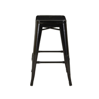 Chaise de bar industrielle vintage moderne de luxe en fer noir, tabouret de comptoir au design antique, tailles personnalisées pour utilisation dans les hôtels et bars MARWAR