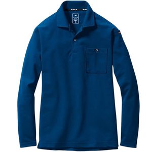 BURTLE Polo de manga larga Unisex 665 Estiramiento Resistente al olor Malla de piqué seco transpirable Disponible en SS S M L LL 3L 4L 5L - Product Image 1