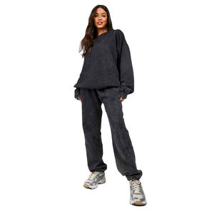 Ensemble de survêtement unisexe personnalisé avec logo, taille XL, 100% coton, imprimé, molleton, jogging, sweat-shirt, pantalon ajusté, deux pièces pour - Product Image 1