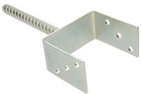 Ancrage de poteau en métal argenté en forme de U pour clôture encastrée, fabrication de tôles robustes pour sol en béton, personnalisable