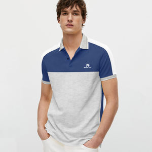 Polos de tela de peso de algodón puro de la mejor calidad, polos personalizados para personal informal para hombres, camisetas antiretráctiles - Product Image 1