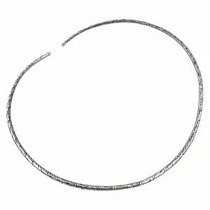 Collier ras du cou en chaîne à maillons en fil d'argent, Argent sterling 925, Hypoallergénique, Durable, Tendance, Pour femme, Quotidien, Hinduisme - Product Image 3