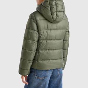 Veste matelassée en tricot entièrement personnalisée, neuve, en cuir véritable, respirante, coupe-vent, à capuche, pour femme, hiver, 100% - Product Image 2