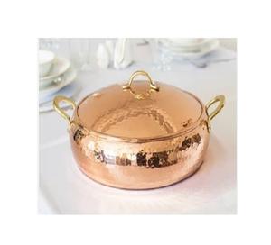 หม้อไฟเคลือบเงาสีเงินดีไซน์ทันสมัยพร้อมทองสำหรับห้องครัวและท็อปโต๊ะหม้อต้มน้ำร้อนที่ใช้ทำจากโลหะ - Product Image 5