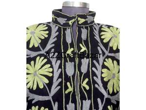 เสื้อแจ็คเก็ตผ้าฝ้ายสำหรับผู้หญิง ลายปักซูซานี ลายดอกไม้ ผ้าดั๊ก พร้อมเสื้อคลุมแบบอินเดีย ของขวัญสำหรับเธอ - Product Image 3