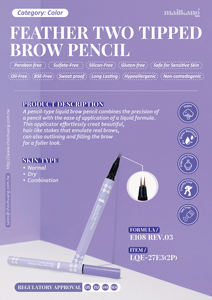 Very popular item Natural finish dual head eye brow pen and <b>pencil</b> for Filling in gray hairs in brows - Product Image 2