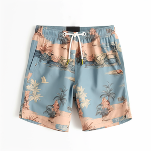 กางเกงขาสั้นแห้งเร็วใส่ได้ทั้งชายและหญิงป้องกันรังสียูวีสวมใส่สบายและทนทานวัสดุสำหรับชายหาดและฤดูร้อนลำลอง-กางเกงขาสั้นของผู้ชาย - Product Image 4