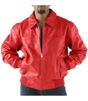 Vêtements d'hiver tendance en vente en ligne, veste en cuir pour motard homme, haute qualité, design unique, veste en cuir pour homme rouge