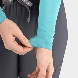 Hauts de blouse médicale unisexe à manches longues en tricot 100% coton, respirants et confortables, vente en gros - Product Image 6