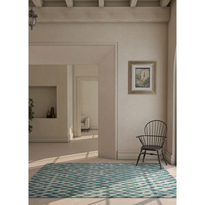 Alfombra de Lana Anudada a Mano Jaipur Rugs ZA Clan Azul, Diseño Geométrico, Alfombra Rectangular para Sala de Estar o Pasillo, Diseño de Rompecabezas LLV-3038 - Product Image 5