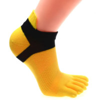 Calcetines Deportivos de Cinco Dedos para Hombre, de Spandex/Poliéster, con Diseño a Cuadros, Antibacterianos, Antideslizantes, Transpirables, de Secado Rápido y Corte Bajo