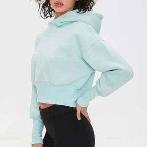 Sudadera Corta de Moda, Holgada, Personalizada, con Estampado Digital, Lavado Ácido, Estilo Invernal para Mujer - Product Image 6