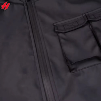 Veste bomber en cuir imperméable pour homme Killwinner Tech Wear, tendance printemps-automne, avec hauts noirs pour couple