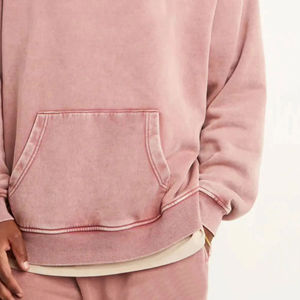 Alta calidad de peso pesado de invierno de gran tamaño Sun Faded Pullover Hoodies Vintage Distressed French Terry Acid Wash Hoodie - Product Image 6