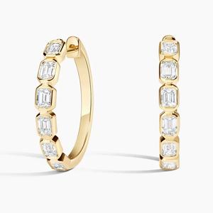 Nueva colección de pendientes de diamantes naturales, diseño de lujo chapado en rodio de oro rosa de Ley 925 para mujer, compromiso de boda - Product Image 1