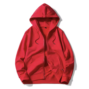 Sweat à capuche d'hiver pour homme 100 % coton de haute qualité, entièrement zippé, coupe oversize, épaules tombantes, épais, avec broderie 3D et logo personnalisé imprimé - Product Image 4