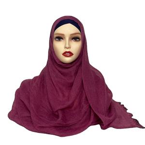 Wholesale High Quality <b>Shawls</b> Solid Plain Women <b>Wrap</b> Scarf Islamic <b>Shawls</b> Solid Color Muslim <b>Shawls</b> Hijabs Headscarf Thick - Product Image 2