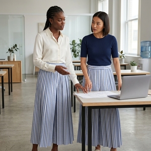 <span class=keywords><strong>Pantaloni</strong></span> Estivi Casual da Donna <span class=keywords><strong>in</strong></span> Tessuto Oxford Traspirante, Vestibilità Ampia, Taglio Bootcut, Vita Alta, <span class=keywords><strong>in</strong></span> <span class=keywords><strong>Lino</strong></span>-Cotone - Product Image 6