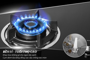 Best Seller Cocina de gas de diseño moderno Estufa de gas de alta calidad Gas incorporado vietnamita en encimera de vidrio - Product Image 4