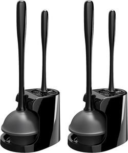 MR.SIGA Juego de Desatascador y Cepillo para Inodoro, Negro, 2 Unidades - Product Image 5