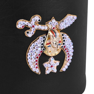 Shriners Fez Case Noir Couleur Cuir Avec Strass OEM Service Bas quantité minimale de commande Maçonnique Cap Case - Product Image 5