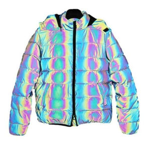 Veste matelassée de créateur personnalisée Logo OEM Veste matelassée surdimensionnée hiver en duvet pour hommes Réfléchissante Veste matelassée brillante personnalisée - Product Image 4