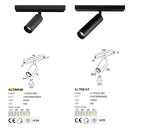 Système d'éclairage sur rail réglable 1*13W COB LED Powergear DC48V à intensité variable, style scandinave, pour supermarché, 4 fils
