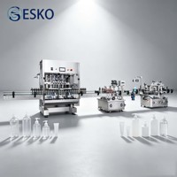 Machine de remplissage et de bouchage automatique ESKO à 6 têtes pour liquides, détergents, onguents, pâtes épaisses, shampoings et crèmes de rasage