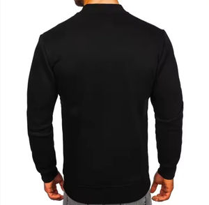 Vente en gros de blouson de bombardier décontracté noir hiver pour hommes col montant imperméable léger et respirant imprimé personnalisé OEM - Product Image 3