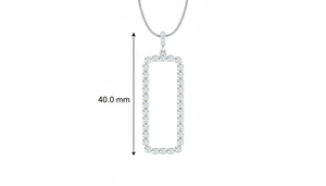 จี้รูปแท่งสี่เหลี่ยมผืนผ้าประดับเพชรทองคำ ดีไซน์เรียบหรู ทันสมัย สง่างาม ไม่ตกยุค เหมาะสำหรับผู้หญิง - Product Image 2