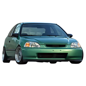 Sin pintar PU SIR Style Parachoques delantero Lip Chin Spoiler para 1996-1998 Honda Civic EK - Product Image 2