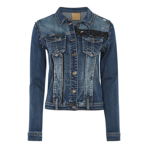 แจ็กเก็ตยีนส์สำหรับผู้หญิงแบบถักระบายอากาศได้ดีสำหรับฤดูใบไม้ร่วงฤดูหนาว - Product Image 4