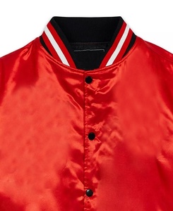 Chaqueta Bomber de Satén de Alta Calidad, Ropa Deportiva, Chaqueta Universitaria para Hombre, Tela de Satén, Botones Delanteros, Chaqueta Universitaria Bordada para Hombre - Product Image 3